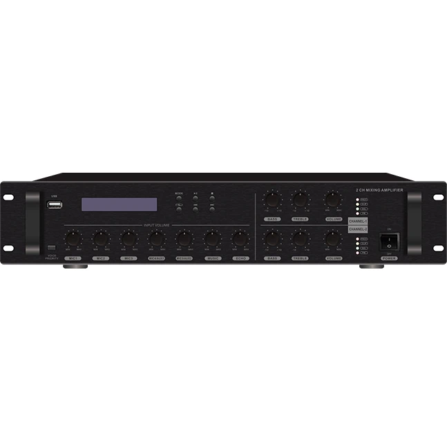 Amplificador de mezclador 2 canal